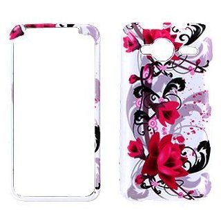 TRENDE   Pink Flower Hard Snap On Case Cover Faceplate Protector for HTC Evo Shift 4G Sprint + Free Texi Gift Box: Cell Phones & Accessories