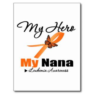 Leukemia Ribbon My HERO My Nana Post Card