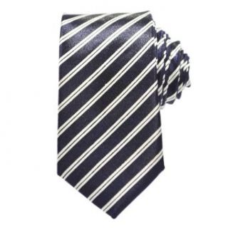 TopTie Unisex New Fashion Navy Blue & White Stripe Skinny 2" inch Necktie at  Mens Clothing store Top Tie Unisex Navy