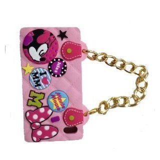 HJX iphone 4/4s lovely Disney Cartoon Minnie Mouse Characters Handbag Style Silicone Case Cover For iPhone 4 4S Pink: Cell Phones & Accessories