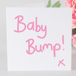 baby bump congratulations card by megan claire