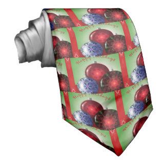 Trio of Christmas Tree Ornaments Tie