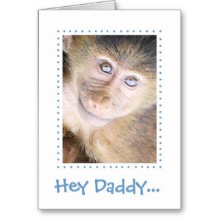 fun monkey kids father's day  greetingcard greeting cards