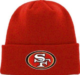 San Francisco 49ers NFL Team Apparel Knit Beanie OSFA Hat Cap   Team Colors NEW : Sports & Outdoors