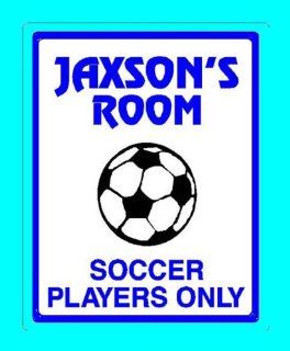KIDS ROOM DOOR SIGN  BOYS SOCCER PLAYERS ONLY (Personalized as you want) : Other Products : Everything Else