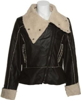 POETRY CLOTHING Textured Sherpa Jacket w/ Zippered Pockets [4573G2], BLK at  Womens Clothing store