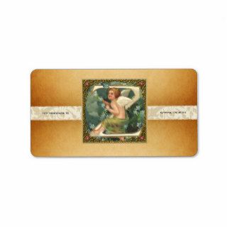 Vintage Cherub Angel Letter Z Labels