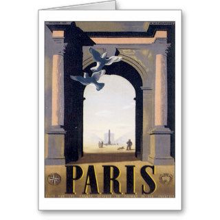 Vintage Paris France Travel Poster Art Cards