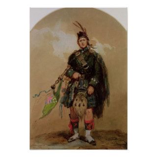 A Piper of the 79th Highlanders at Chobham Poster