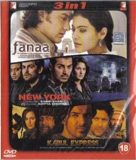 Fanaa / New York / Kabul Express(3 in 1   100% Orginal DVD Without Subtittle): Aamir Khan, Kajol / Irrfan Khan, John Abraham, Neil Mukesh, Katrina Kaif / John Abraham, Arshad Warsi, Various: Movies & TV
