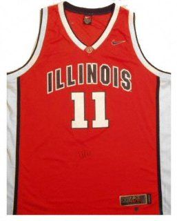 Dee Brown University of Illinois Fighting Illini Autographed Orange Nike Jersey : Sports Related Collectibles : Sports & Outdoors