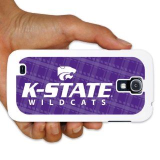 Kansas State University Samsung Galaxy S4 Case   Plaid Design 5   White Protective Hard Case: Cell Phones & Accessories