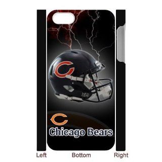 Chicago Bears, high quality and reasonable price durability plastic hard 3d case cover for apple iphone 5 5s with black/white/clear custom background by liscasestore Cell Phones & Accessories