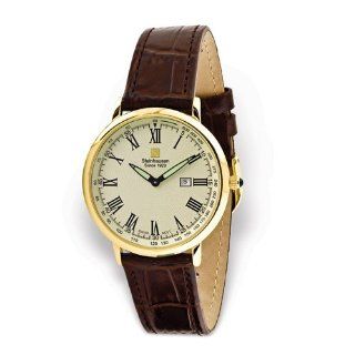 Mens Yellow Dial Leather Band Swiss Quartz Watch by Steinhausen, Best Quality Free Gift Box Satisfaction Guaranteed at  Men's Watch store.