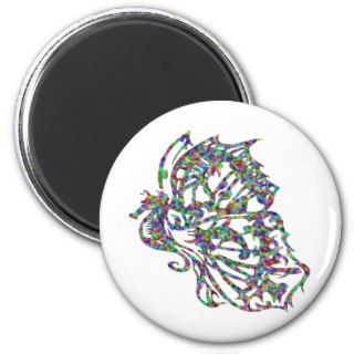 Tribal Tattoo Butterfly Seahorse Magnets