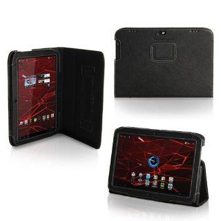 Snugg Motorola Xoom 2 Case Cover and Flip Stand in Black Leather 10.1" inch (3G & 4G WI FI 16 GB 32 GB 64 GB)   Xoom Case Google Android   From Snugg, The Creators of the Number 1 Best Selling iPad 2 Case: Computers & Accessories