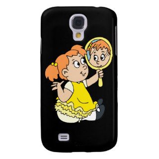 red haired girl yellow dress galaxy s4 cover