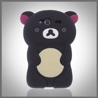 CellXpressions Zany 3D Big Teddy Bear Hybrid case cover for HTC Wildfire S 2 G13   Black: Cell Phones & Accessories