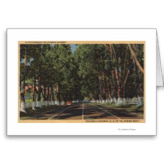 Peninsula Highway US 101 El Camino Real View Greeting Cards