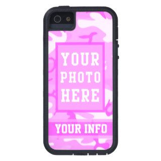 Personalized Name and Photo Cute Pink Camouflage iPhone 5 Cases