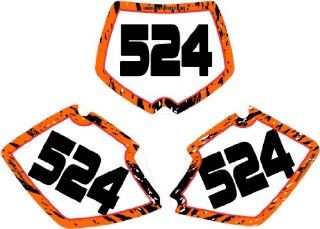 KTM Number Plate BackGround Graphics 1998 2002 EXC SX MXC Decals Stickers ktm: Everything Else
