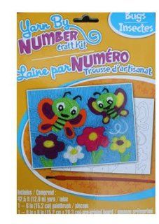 Yarn By Number Craft Kit   Butterfly: Toys & Games