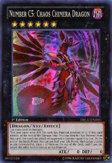 Yu Gi Oh!   Number C5: Chaos Chimera Dragon (DRLG EN043)   Dragons of Legend   1st Edition   Super Rare: Toys & Games