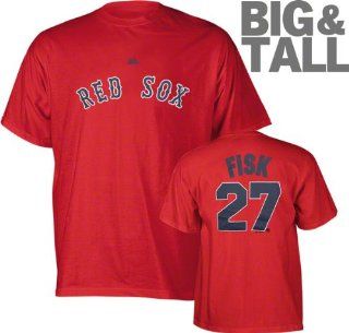 Boston Red Sox Vintage Majestic Carlton Fisk Big Jersey T Shirt (6X)  Sports Related Merchandise  Sports & Outdoors