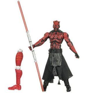 Star Wars Year 2009 Legacy Collection Droid Factory Series 4 Inch Tall Action Figure   BD05 DARTH MAUL with Red Double Bladed Lightsaber and Droid BG J38's Left Arm Toys & Games