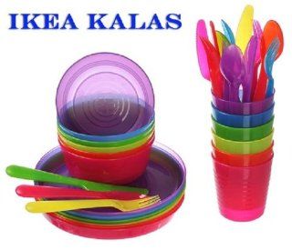 Ikea Kalas Kinderteller Kinderschssel Babybecher Besteck 36tlg. Set splmaschinenfest und mikrowellengeeignet: Küche & Haushalt