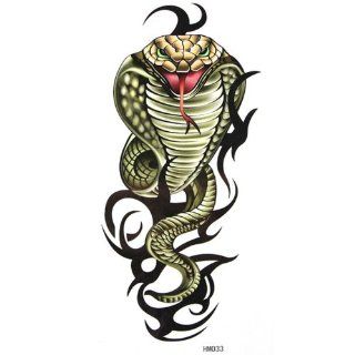 Cool und heier Verkauf wasserdicht Tattoo Aufkleber Grn cobra mit One Piece MicroDeal Trademark Reinigungstuch Pro Bestellung: Parfümerie & Kosmetik