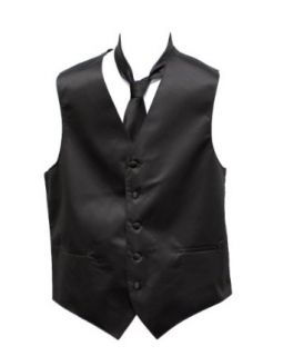 Men's Black Solid Jacquard Suit Vest and Neck Tie Set at  Mens Clothing store