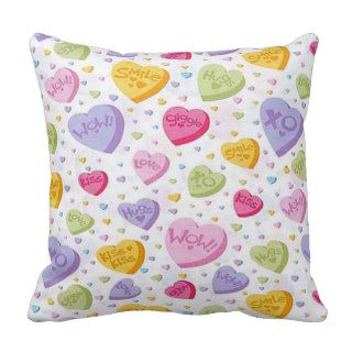 Valentine's Candy Throw Pillow