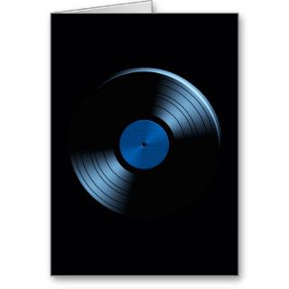 Retro Vinyl Record Album in Blue Cards
