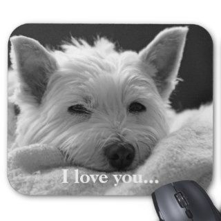 Cute West Highland Terrier Dog Mousemat / Mousepad