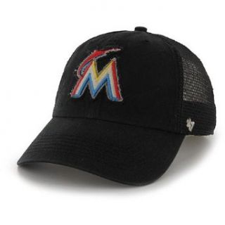 '47 BRAND Men's Miami Marlins Polecat Clean Up Adjustable Cap   Size Adj at  Mens Clothing store Cold Weather Hats