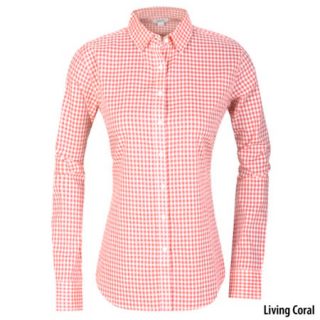 Guide Series Womens Gingham Tissue Long Sleeve Woven Shirt 699936