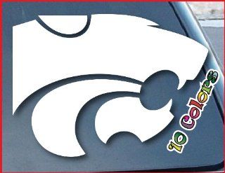 Kansas State Wildcats Car Window Vinyl Decal Sticker 4" Wide (Color: White): Everything Else