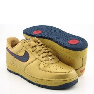 NIKE Air Force 1 Low Premium Gold Shoes Mens 18: Shoes