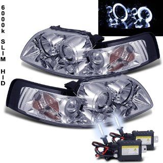 6000K Slim Xenon HID Kit+99 04 Ford Mustang Halo LED Projector Head Lights: Automotive