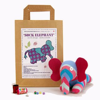 sock elephant craft kit by sock creatures