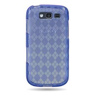 CoverON(TM) Flexi Gel SKin TPU Glove BLUE with CHECKERED Design Soft Cover Case for SAMSUNG T769 GALAXY S BLAZE 4G (T MOBILE) [WCA392]: Cell Phones & Accessories