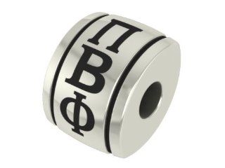Pi Beta Phi Barrel Sorority Bead Fits Most European Style Bracelets Including Chamilia, Biagi, Zable, Troll and More. High Quality Bead in Stock for Immediate Shipping: Jewelry