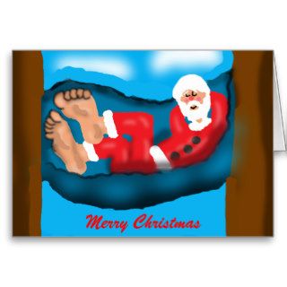 Napping Santa Card