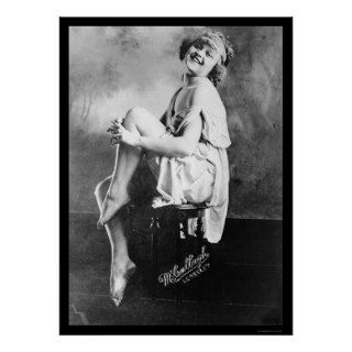 Girl Posing and Laughing 1919 Posters