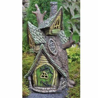 Fairy Home Faerie Garden Treehouse  Outdoor Statues  Patio, Lawn & Garden