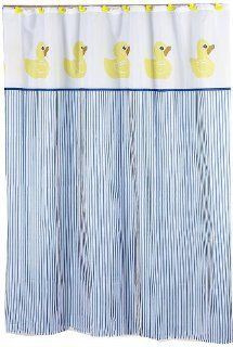 Carnation Home Fashions 6 Feet by 6 Feet (70" x 72")Fabric Shower Curtain, Ducky   Duck Shower Curtain