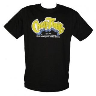 Cheap Thrills Record Store   San Luis Obispo, California   Black Shirt with Logo: Clothing