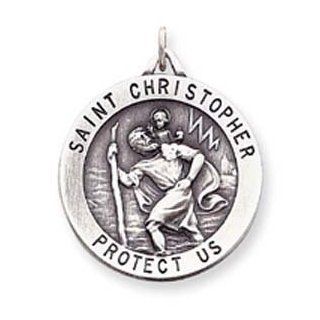 Sterling Silver St. Christopher Medal: Pendants: Jewelry