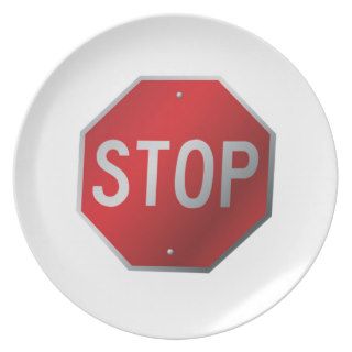 Stop Sign Party Plates